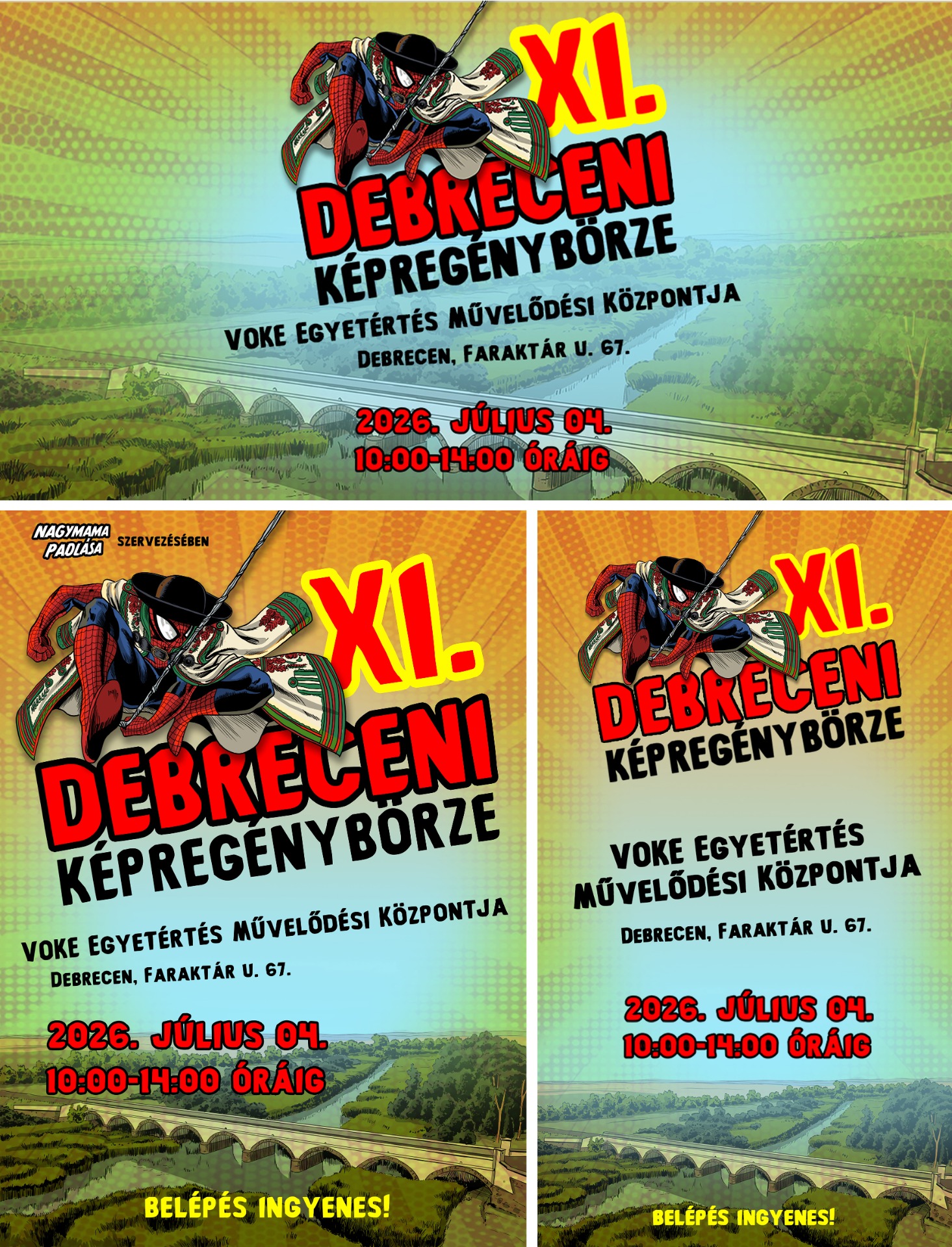 XI. Debreceni képregénybörzéhez készült pár arculati elem. 